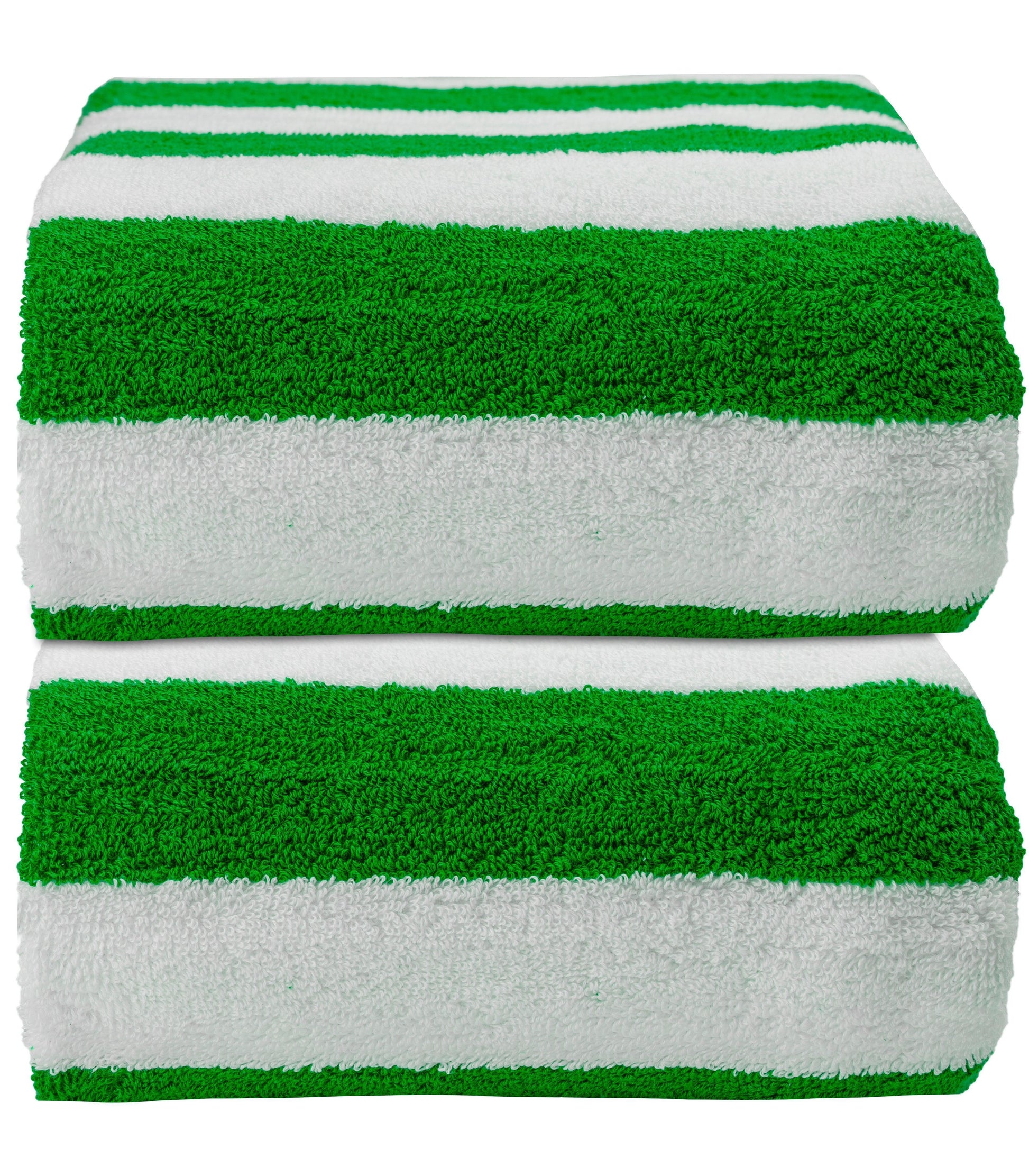Beach/Pool Towels - Extra Large 100% Cotton, Cabana Stripes, Extra Soft & Highly Absorbent, (Pack of 2, Size 90x180cm), Available in a variety of colours - Bliss Kingdom