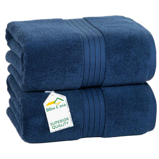 Bliss Kingdom Luxe Jumbo Bath Sheets 2-Pack – Extra Large 90x180 cm, 100% Combed Cotton, Soft & Absorbent Luxury Towels for Bathroom, Spa & Hotel Use