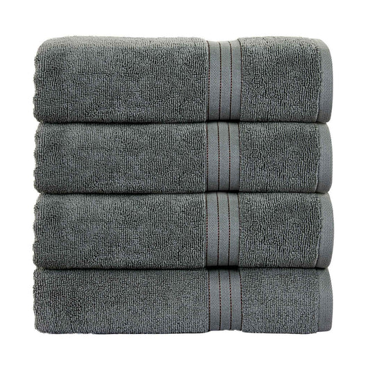 Bliss Kingdom 100% Cotton Bath Towels 4-Pack – Large 27x54 Inches, Soft & Absorbent, Durable Quick Dry Towels for Bathroom, Spa & Hotel Use