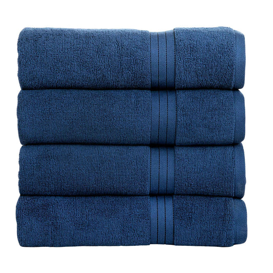 Bliss Kingdom 100% Cotton Bath Towels 4-Pack – Large 27x54 Inches, Soft & Absorbent, Durable Quick Dry Towels for Bathroom, Spa & Hotel Use