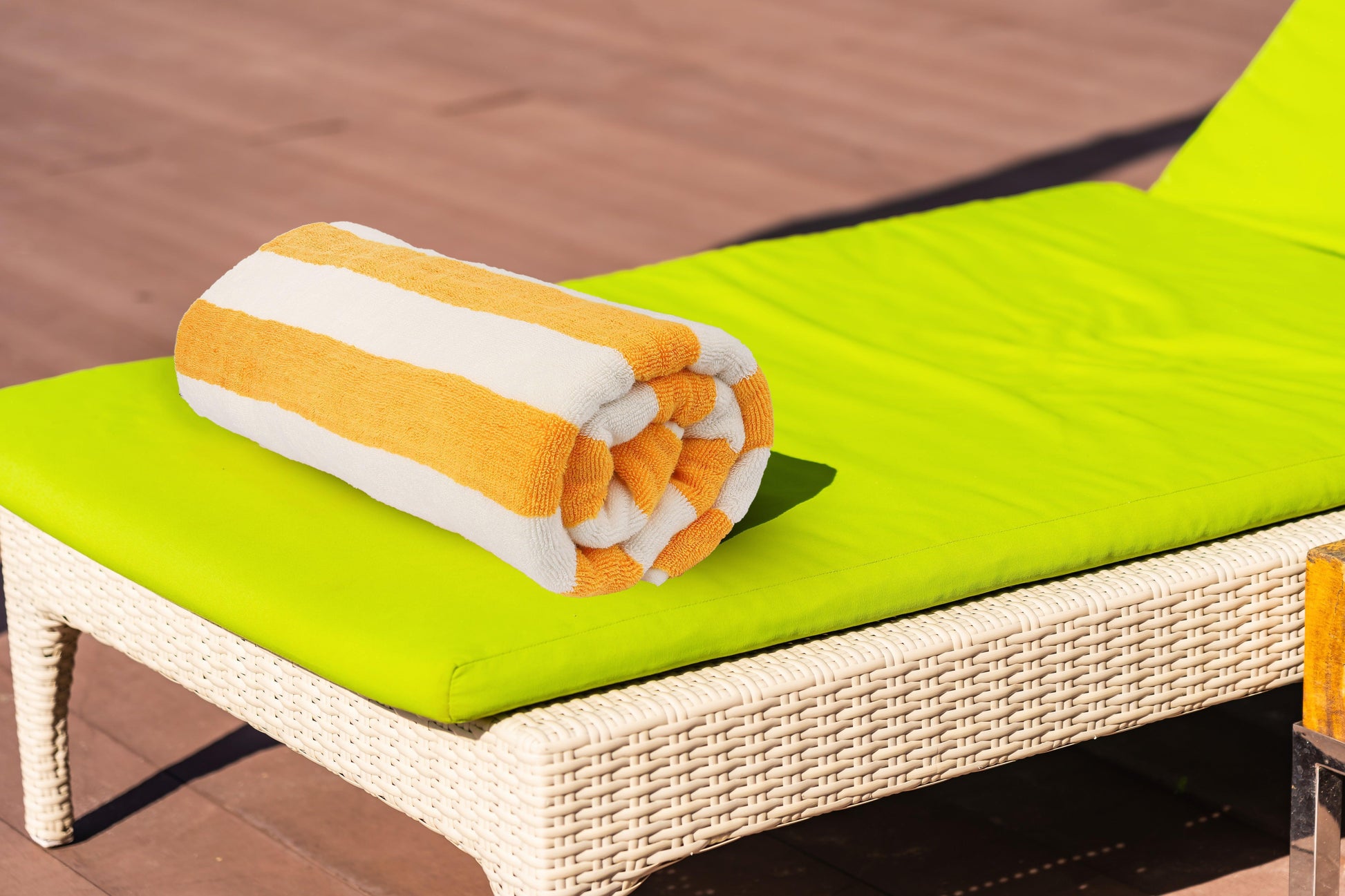 Beach/Pool Towels - Extra Large 100% Cotton, Cabana Stripes, Extra Soft & Highly Absorbent, (Pack of 2, Size 90x180cm), Available in a variety of colours - Bliss Kingdom