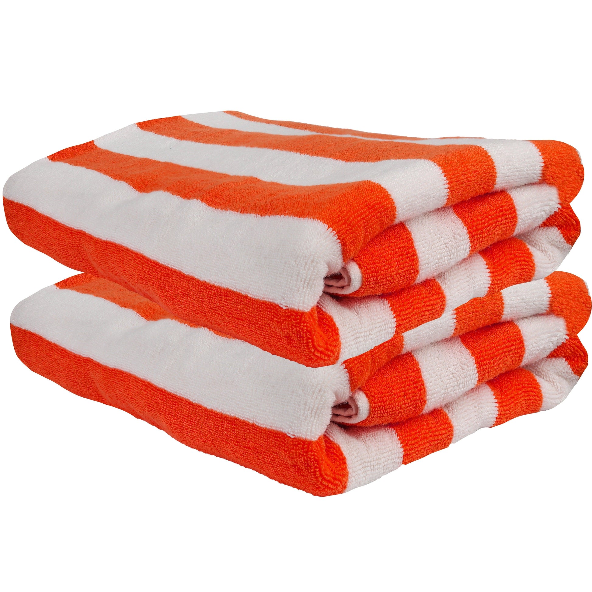 Beach/Pool Towels - Extra Large 100% Cotton, Cabana Stripes, Extra Soft & Highly Absorbent, (Pack of 2, Size 90x180cm), Available in a variety of colours - Bliss Kingdom