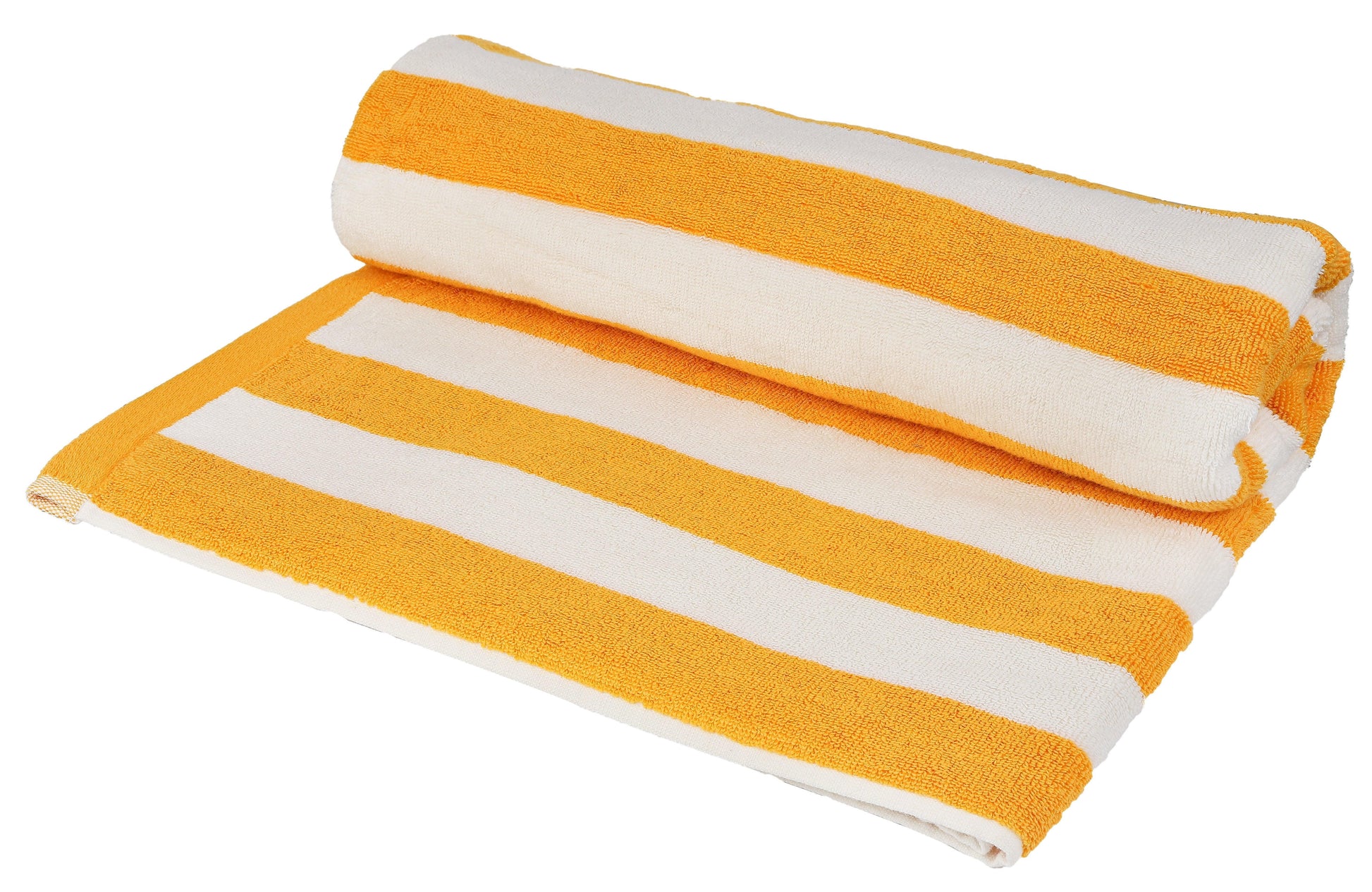 Beach/Pool Towels - Extra Large 100% Cotton, Cabana Stripes, Extra Soft & Highly Absorbent, (Pack of 2, Size 90x180cm), Available in a variety of colours - Bliss Kingdom