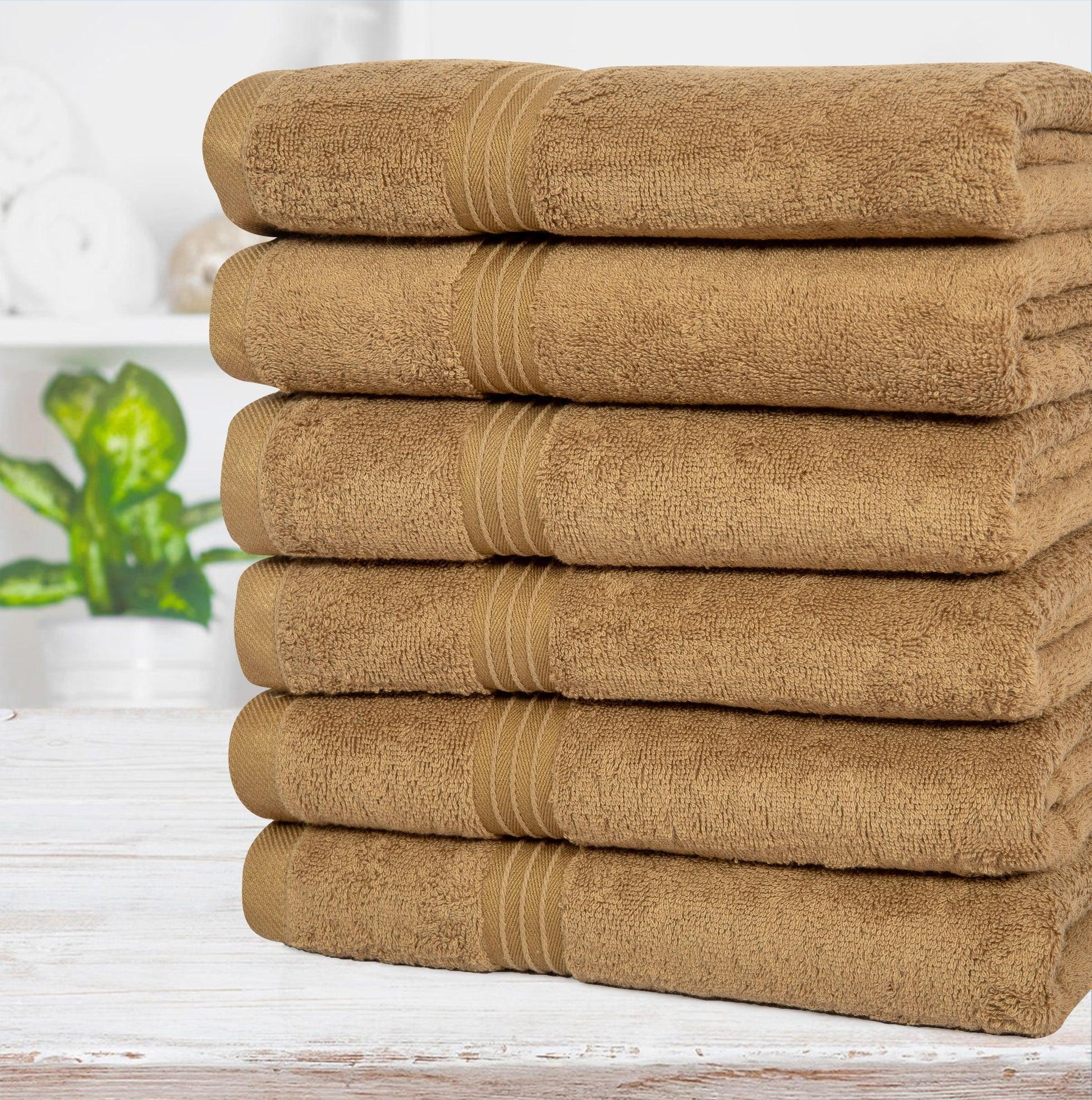 Large Hand Towels - 6 Pack (50 x 100 cm) | 100% Combed Cotton, Ultra Soft & Highly Absorbent | Premium Hotel & Spa Quality Towels. Available in a variety of colours - Bliss Kingdom