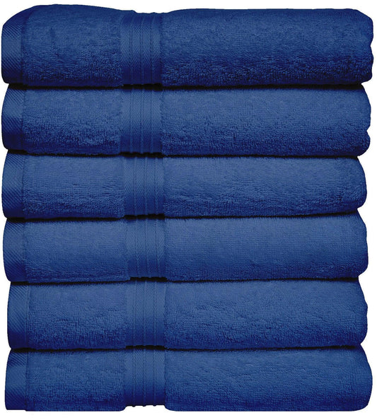 Large Hand Towels - 6 Pack (50 x 100 cm) | 100% Combed Cotton, Ultra Soft & Highly Absorbent | Premium Hotel & Spa Quality Towels. Available in a variety of colours - Bliss Kingdom
