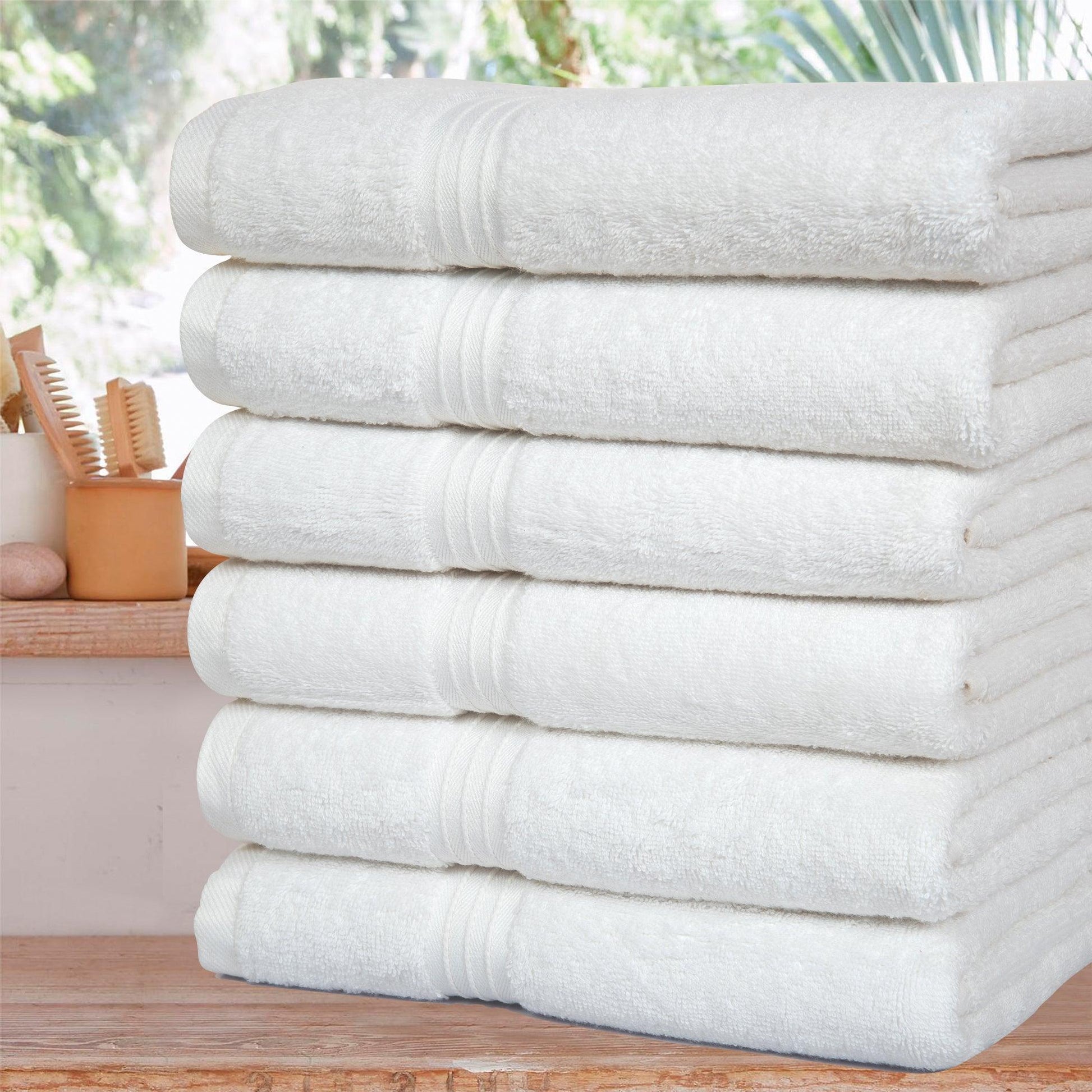 Large Hand Towels - 6 Pack (50 x 100 cm) | 100% Combed Cotton, Ultra Soft & Highly Absorbent | Premium Hotel & Spa Quality Towels. Available in a variety of colours - Bliss Kingdom