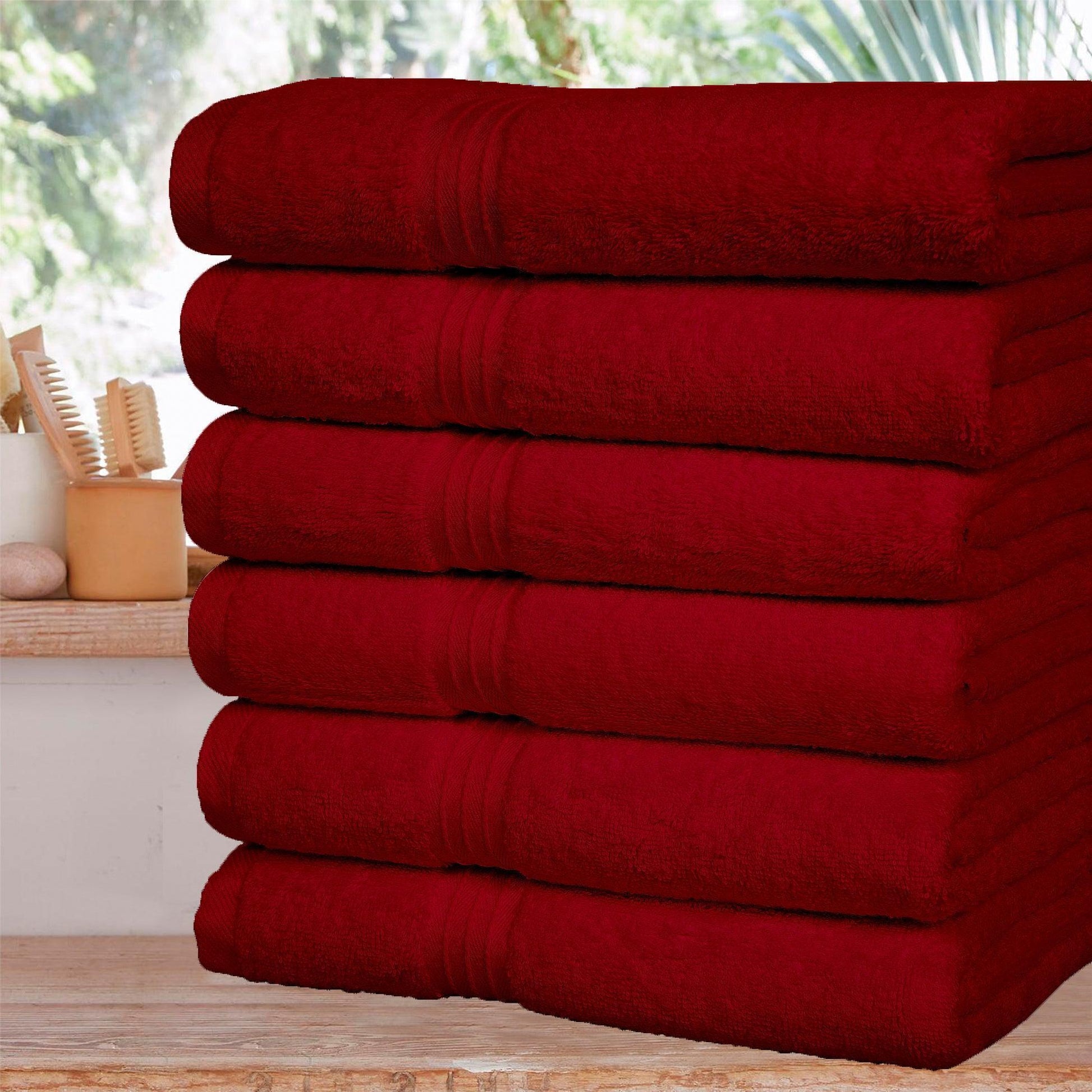 Large Hand Towels - 6 Pack (50 x 100 cm) | 100% Combed Cotton, Ultra Soft & Highly Absorbent | Premium Hotel & Spa Quality Towels. Available in a variety of colours - Bliss Kingdom