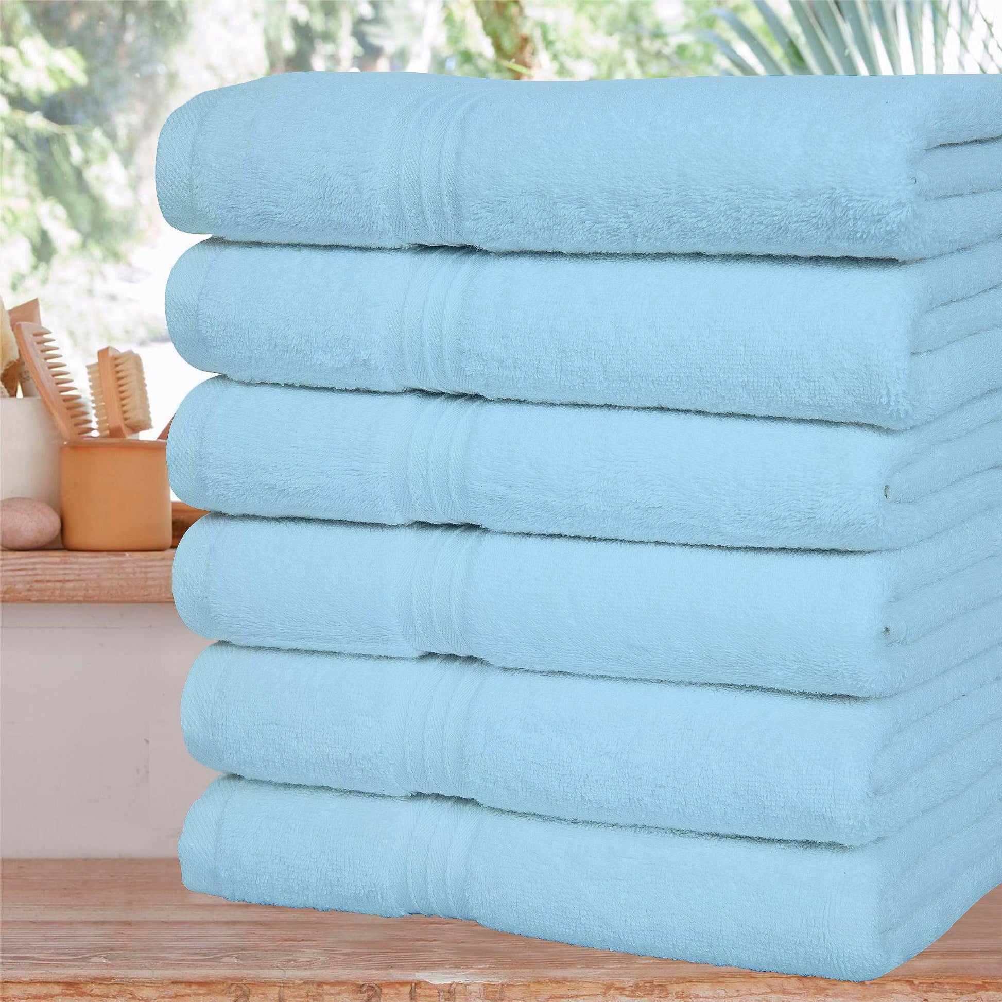 Large Hand Towels - 6 Pack (50 x 100 cm) | 100% Combed Cotton, Ultra Soft & Highly Absorbent | Premium Hotel & Spa Quality Towels. Available in a variety of colours - Bliss Kingdom