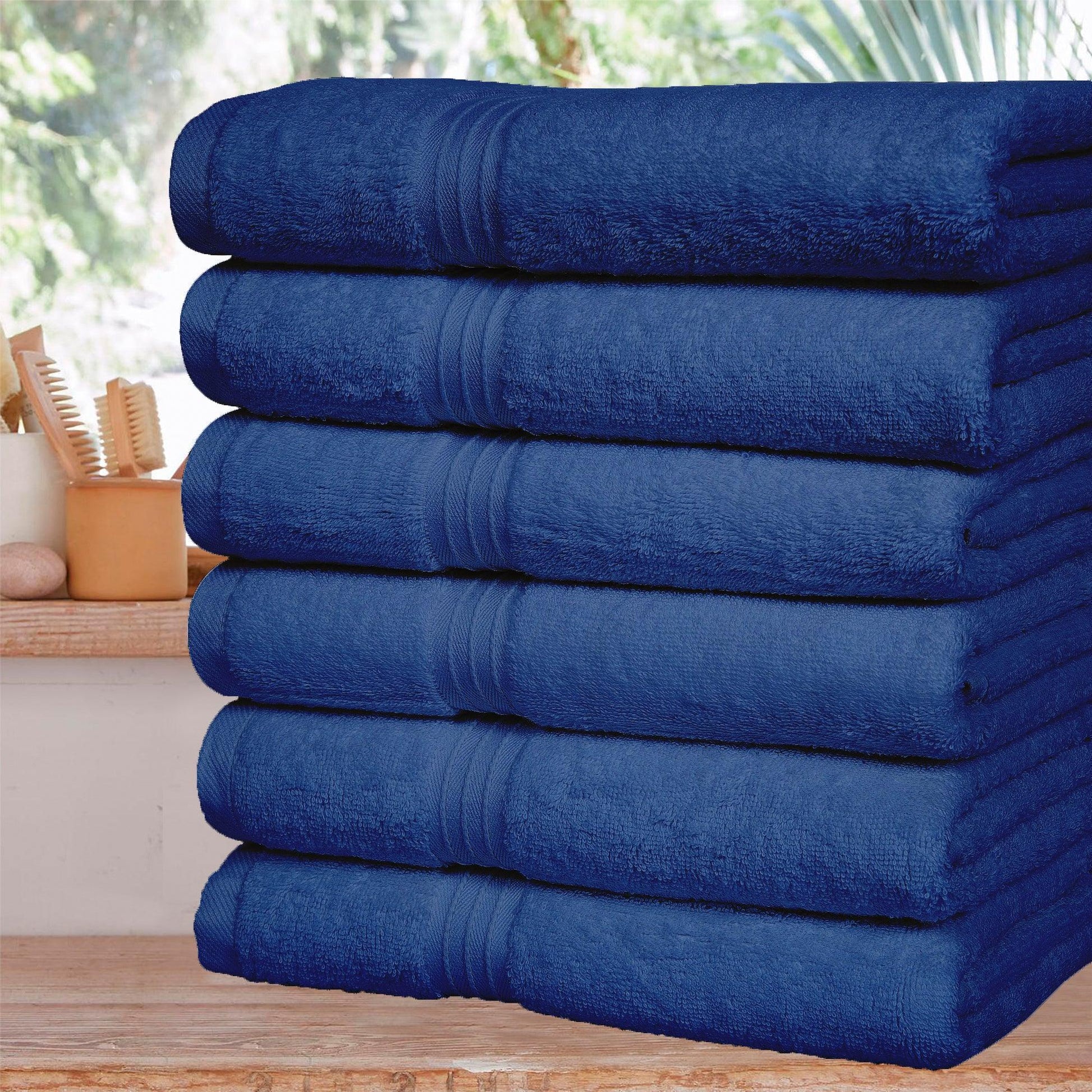 Large Hand Towels - 6 Pack (50 x 100 cm) | 100% Combed Cotton, Ultra Soft & Highly Absorbent | Premium Hotel & Spa Quality Towels. Available in a variety of colours - Bliss Kingdom