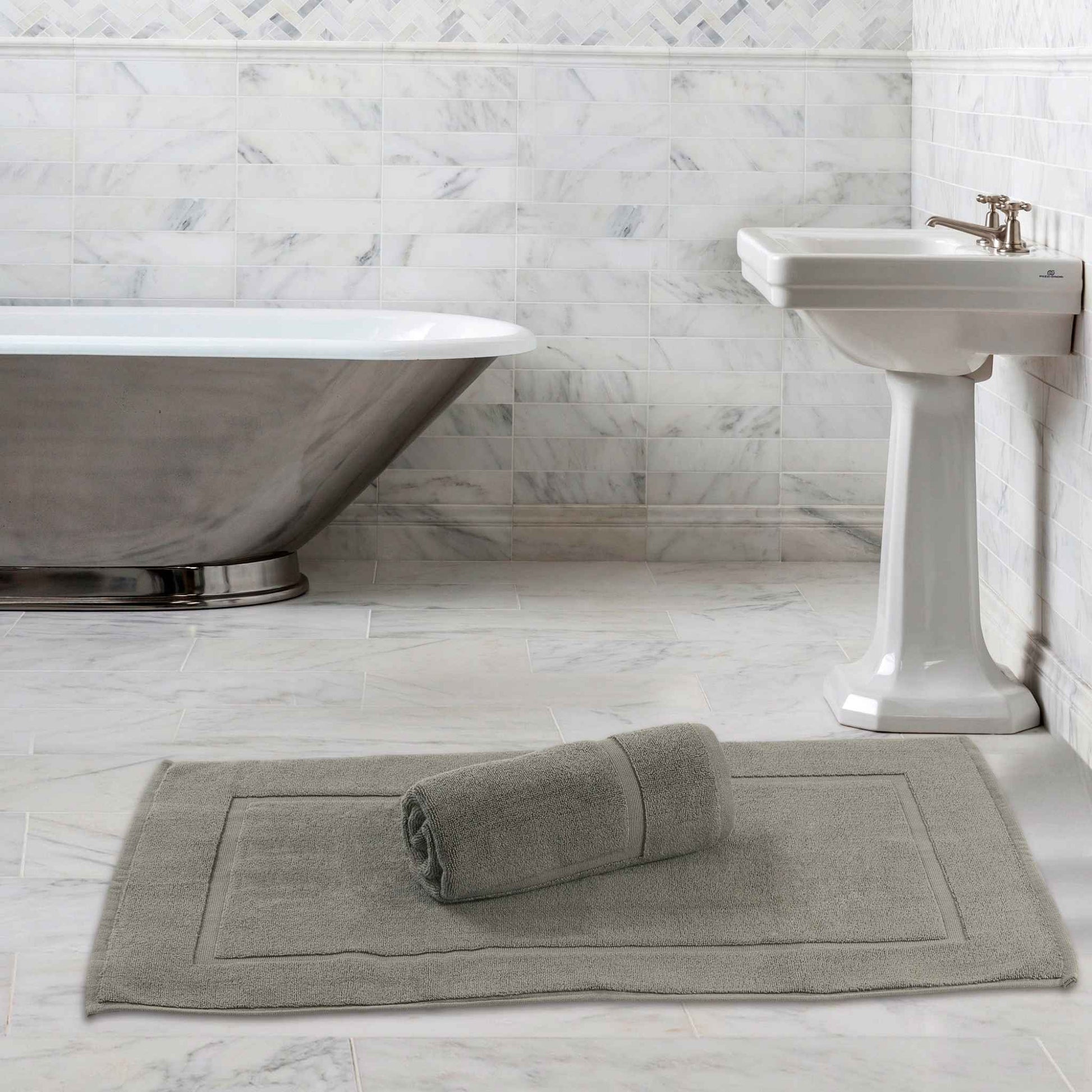 Bath Mats - 2 Pack Floor Mats for Bathrooms & Kitchen