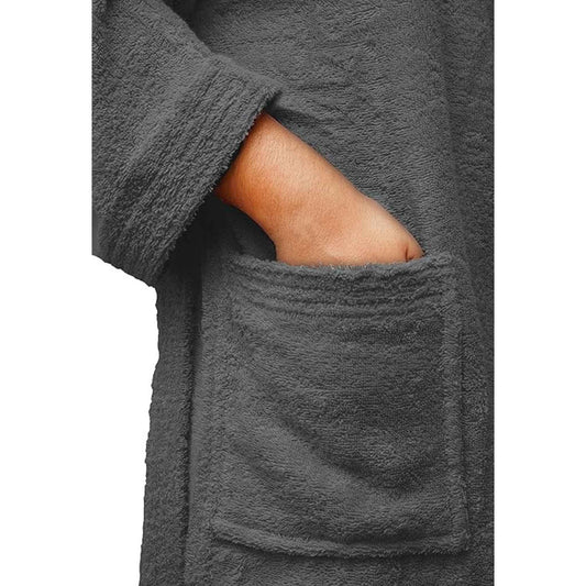 Bliss Kingdom Unisex Cotton Bathrobe for Men & Women – Soft & Absorbent Hooded Robe with Pockets and Belt, Premium 100% Ring-Spun Cotton for Bathroom, Spa & Home Use