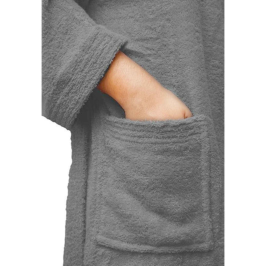 Bliss Kingdom Unisex Cotton Bathrobe for Men & Women – Soft & Absorbent Hooded Robe with Pockets and Belt, Premium 100% Ring-Spun Cotton for Bathroom, Spa & Home Use