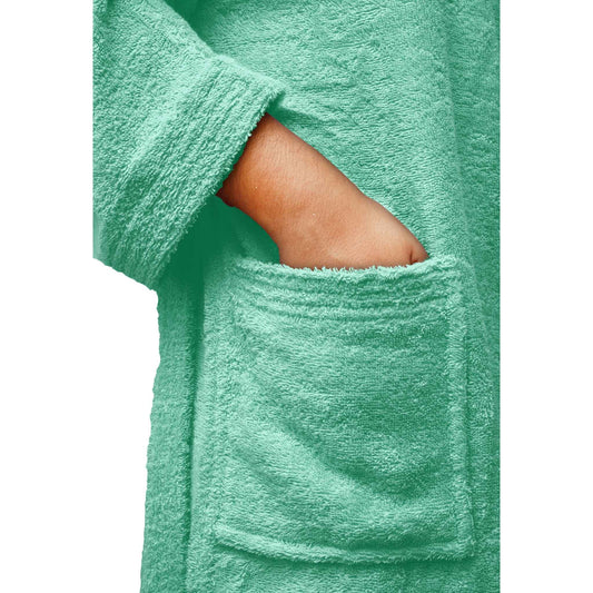Bliss Kingdom Unisex Cotton Bathrobe for Men & Women – Soft & Absorbent Hooded Robe with Pockets and Belt, Premium 100% Ring-Spun Cotton for Bathroom, Spa & Home Use
