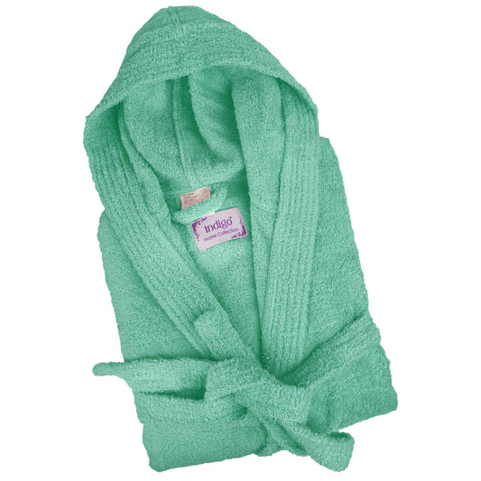 Bliss Kingdom Unisex Cotton Bathrobe for Men & Women – Soft & Absorbent Hooded Robe with Pockets and Belt, Premium 100% Ring-Spun Cotton for Bathroom, Spa & Home Use
