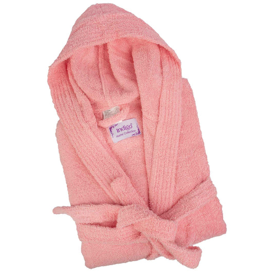 Bliss Kingdom Unisex Cotton Bathrobe for Men & Women – Soft & Absorbent Hooded Robe with Pockets and Belt, Premium 100% Ring-Spun Cotton for Bathroom, Spa & Home Use
