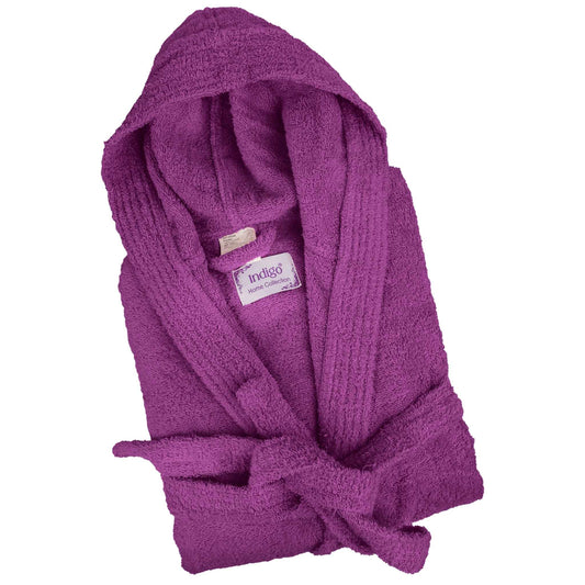 Bliss Kingdom Unisex Cotton Bathrobe for Men & Women – Soft & Absorbent Hooded Robe with Pockets and Belt, Premium 100% Ring-Spun Cotton for Bathroom, Spa & Home Use