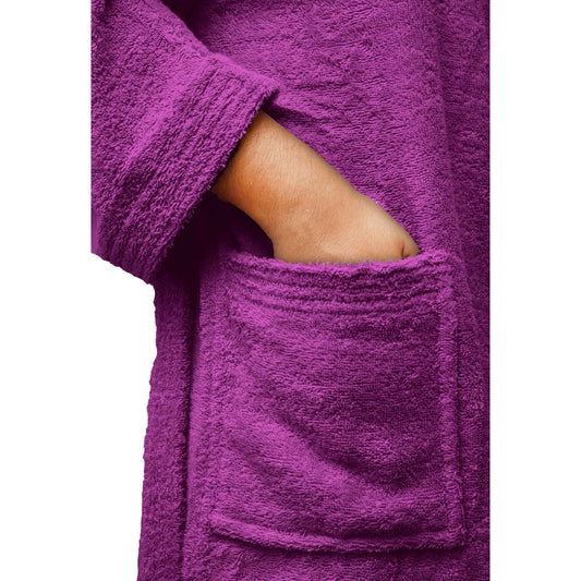 Bliss Kingdom Unisex Cotton Bathrobe for Men & Women – Soft & Absorbent Hooded Robe with Pockets and Belt, Premium 100% Ring-Spun Cotton for Bathroom, Spa & Home Use