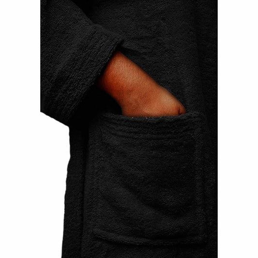 Bliss Kingdom Unisex Cotton Bathrobe for Men & Women – Soft & Absorbent Hooded Robe with Pockets and Belt, Premium 100% Ring-Spun Cotton for Bathroom, Spa & Home Use