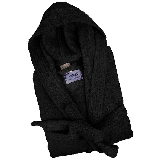 Bliss Kingdom Unisex Cotton Bathrobe for Men & Women – Soft & Absorbent Hooded Robe with Pockets and Belt, Premium 100% Ring-Spun Cotton for Bathroom, Spa & Home Use