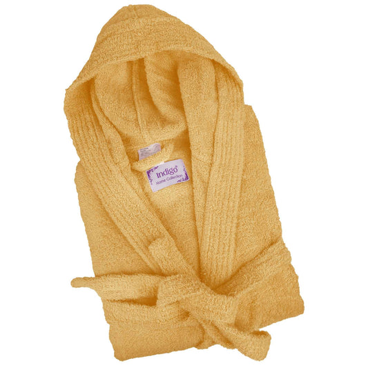 Bliss Kingdom Unisex Cotton Bathrobe for Men & Women – Soft & Absorbent Hooded Robe with Pockets and Belt, Premium 100% Ring-Spun Cotton for Bathroom, Spa & Home Use