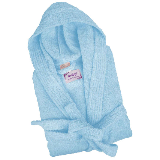 Bliss Kingdom Unisex Cotton Bathrobe for Men & Women – Soft & Absorbent Hooded Robe with Pockets and Belt, Premium 100% Ring-Spun Cotton for Bathroom, Spa & Home Use