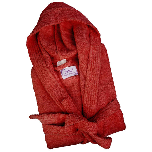 Bliss Kingdom Unisex Cotton Bathrobe for Men & Women – Soft & Absorbent Hooded Robe with Pockets and Belt, Premium 100% Ring-Spun Cotton for Bathroom, Spa & Home Use