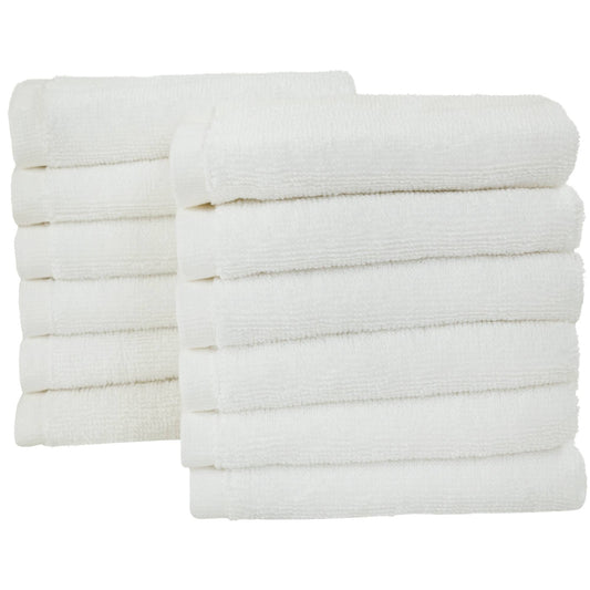 Bliss Kingdom 100% Combed Cotton Washcloths 12-Pack – 30x30 cm, Soft & Absorbent Luxury Face & Hand Towels for Bathroom, Spa & Home Use