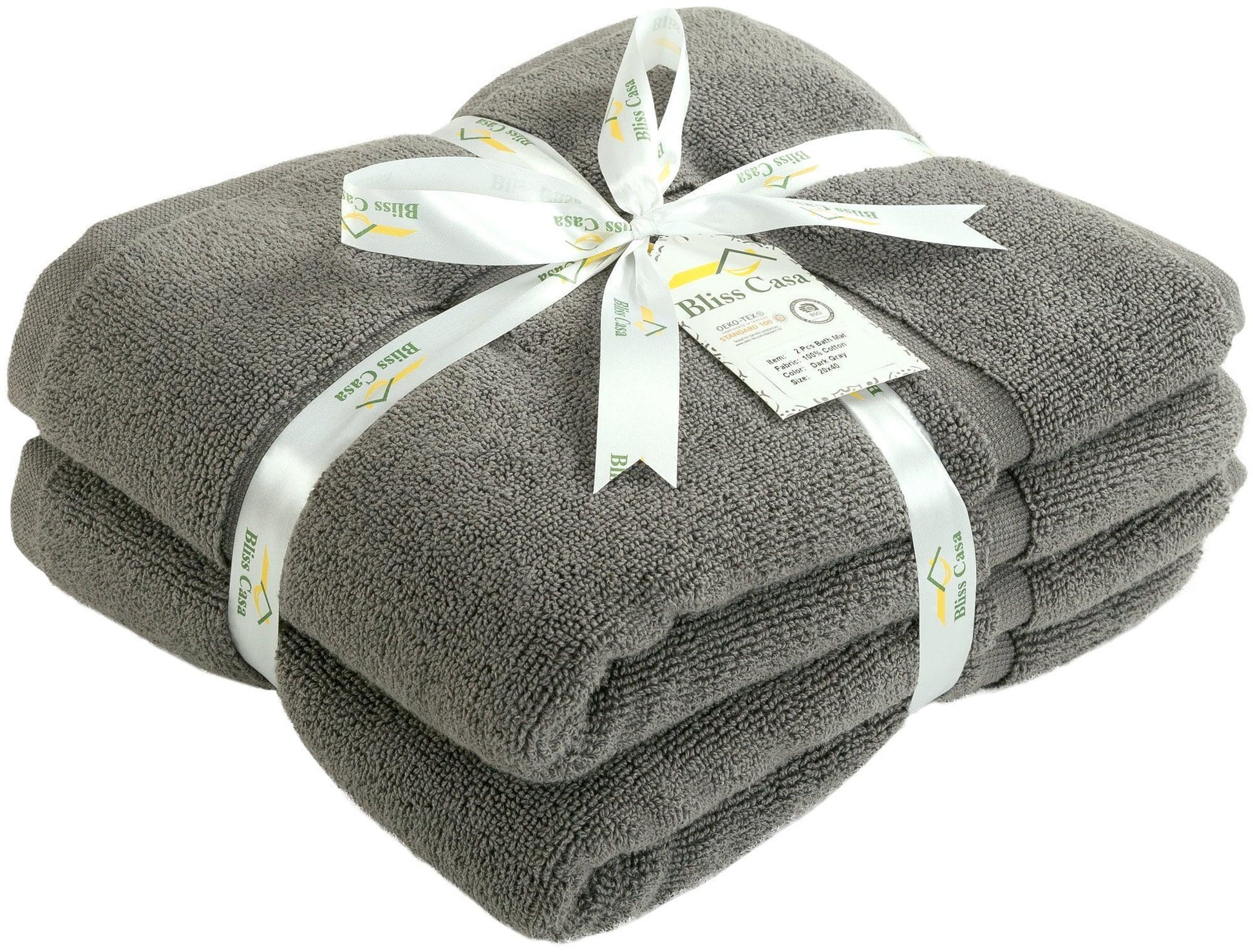 Bath Mats - 2 Pack (50 x 80 cm) | 100% Cotton 1000 GSM Super Soft, Extra Absorbent Floor Mats for Bathrooms & Kitchen for an Elegant Look. Available in a variety of colours - Bliss Kingdom