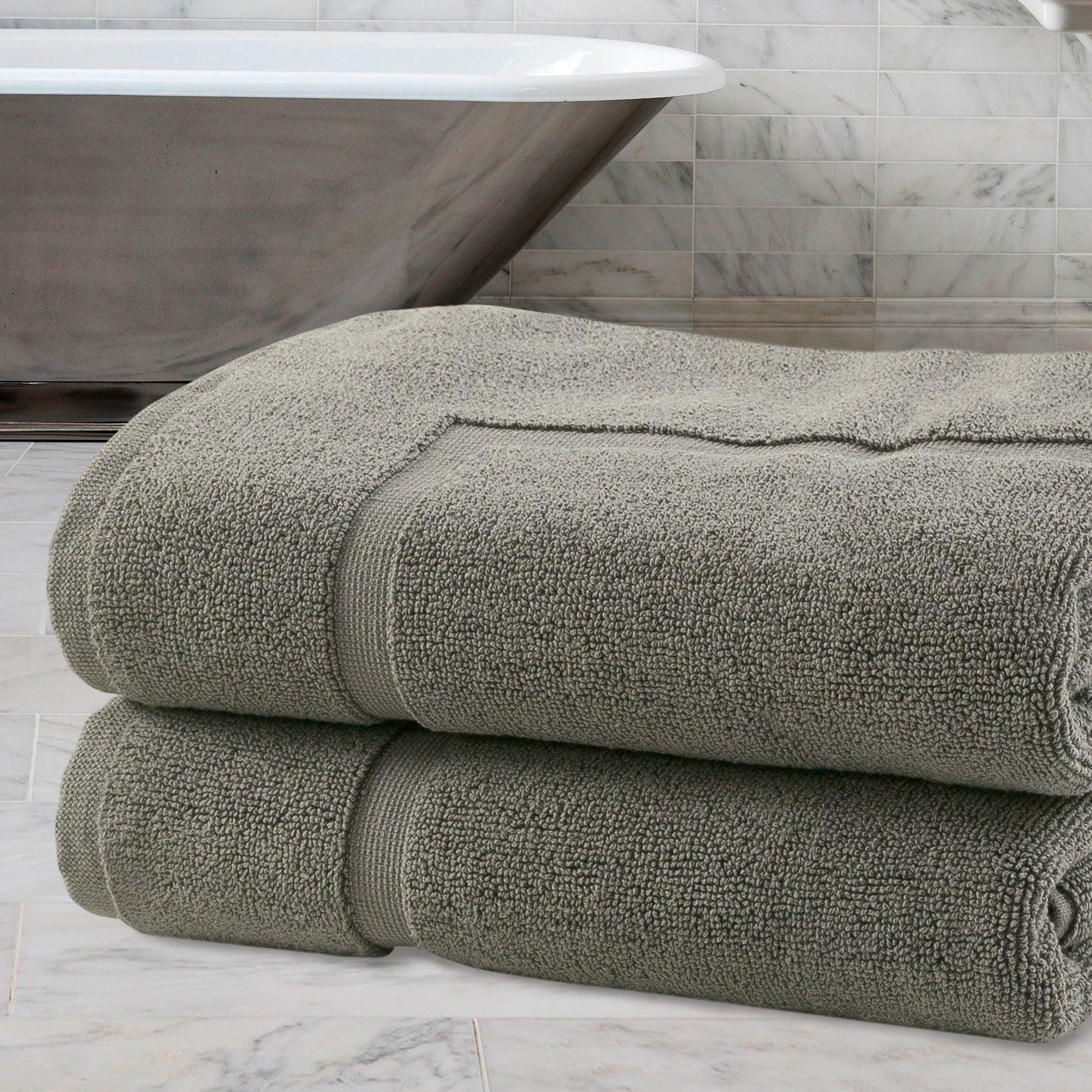 Bath Mats - 2 Pack (50 x 80 cm) | 100% Cotton 1000 GSM Super Soft, Extra Absorbent Floor Mats for Bathrooms & Kitchen for an Elegant Look. Available in a variety of colours - Bliss Kingdom
