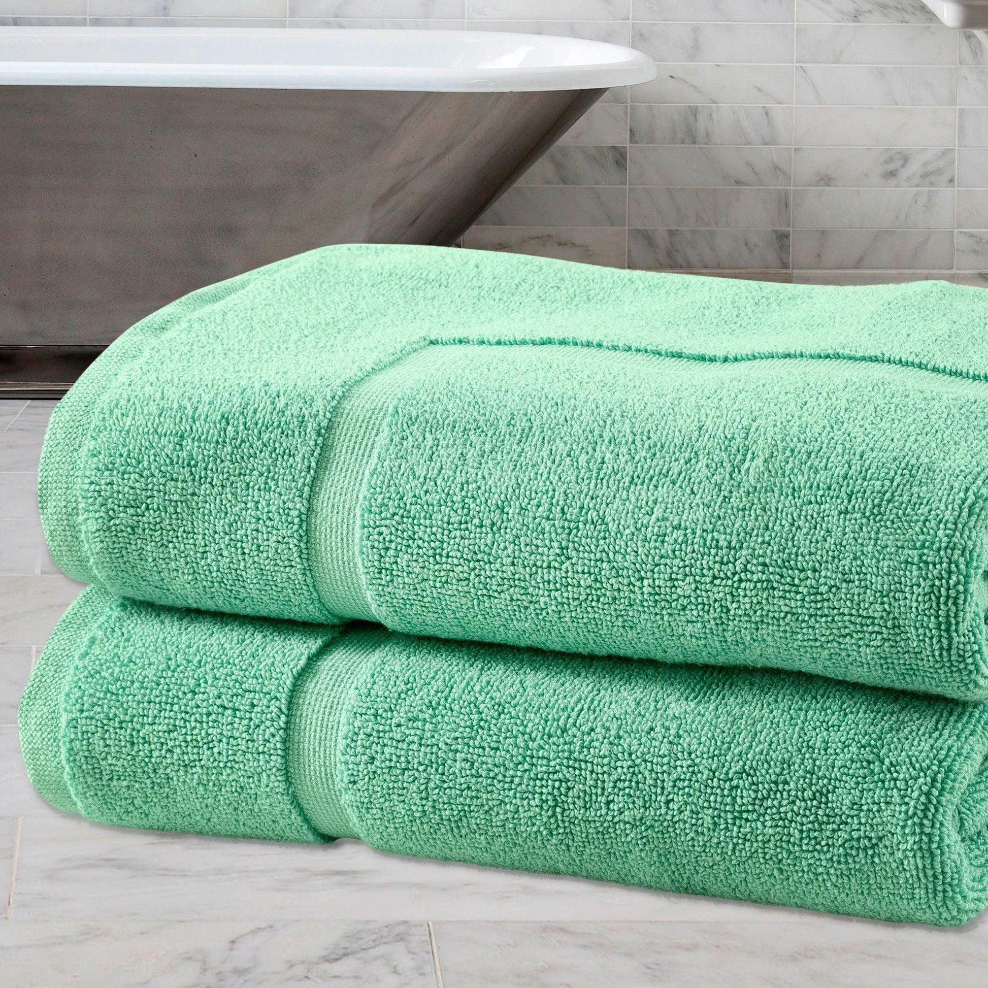 Bath Mats - 2 Pack (50 x 80 cm) | 100% Cotton 1000 GSM Super Soft, Extra Absorbent Floor Mats for Bathrooms & Kitchen for an Elegant Look. Available in a variety of colours - Bliss Kingdom