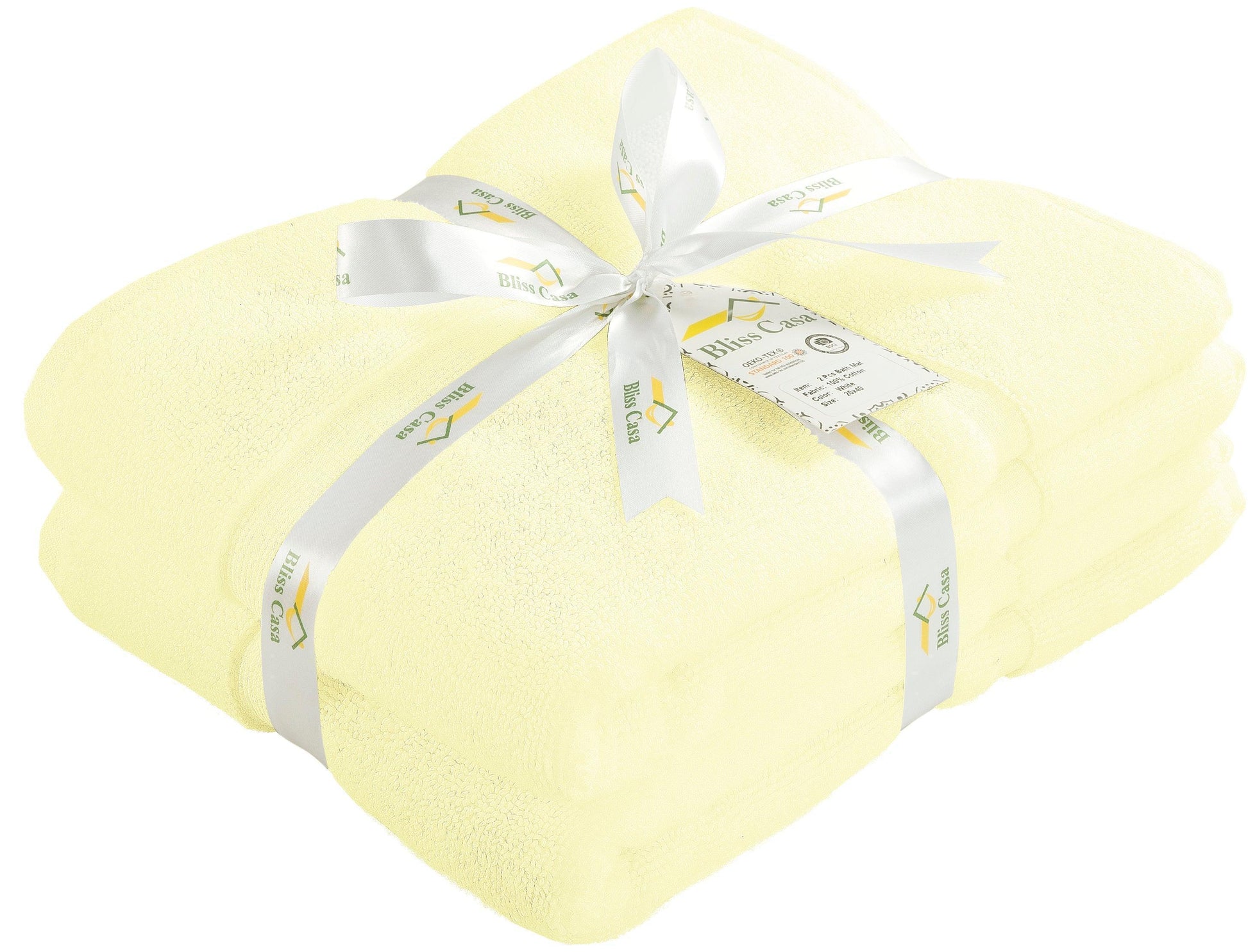 Bath Mats - 2 Pack (50 x 80 cm) | 100% Cotton 1000 GSM Super Soft, Extra Absorbent Floor Mats for Bathrooms & Kitchen for an Elegant Look. Available in a variety of colours - Bliss Kingdom