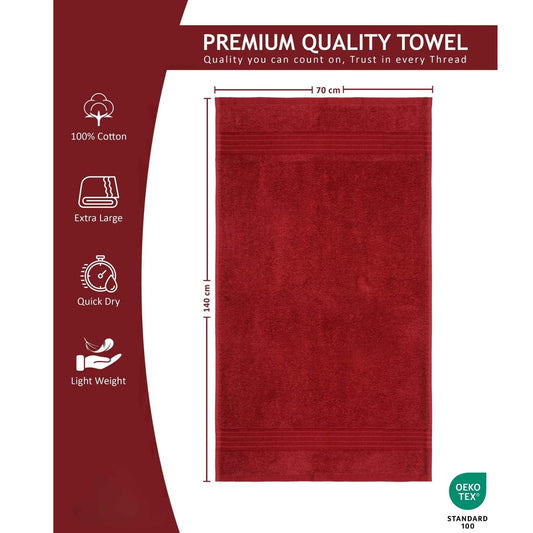 100% Combed Cotton Bath Towels 4 Pack