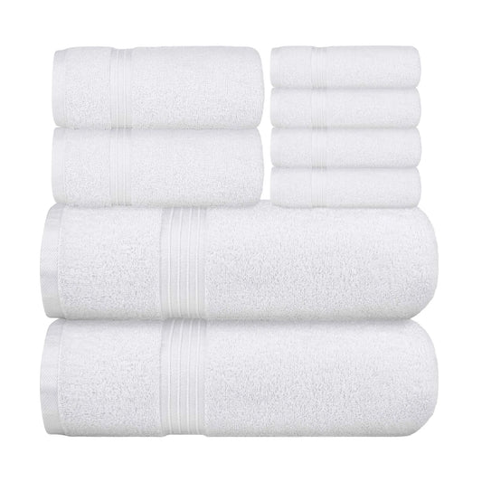 100% Combed Cotton 8-Piece Towel Set
