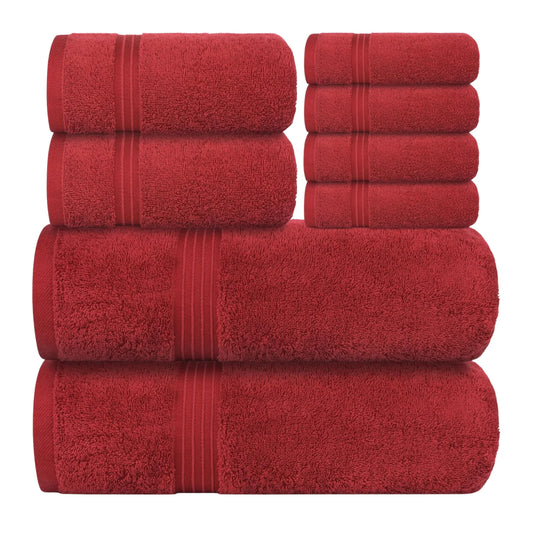 100% Combed Cotton 8-Piece Towel Set